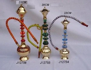 Hookah in different three style made in brass with mirror polish and one out let