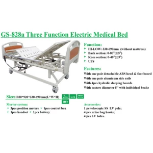Hospital Bed Kcare Comfortable Medical Hospital Equipment Electric Three Functions Elderly Care Bed