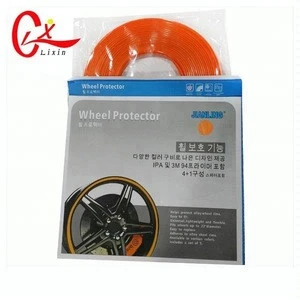 Hot Rainbow Auto Motorcycles Car Sticker 3M Adhesive Rubber Wheel Rim Protectors