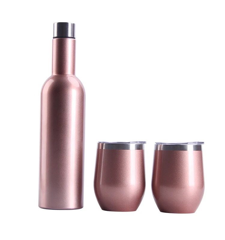 Hot sale 304 customize double wall vacuum bottle wine tumbler Bottle Accessory Gift Set