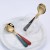 Import hot sale cafe restaurant serving gold luxury flatware tea coffee stainless steel spoon with color handle from China