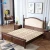 Import Hot Sale Creative Style Practical Walnut Color Furniture Home Double Solid Wood Bed from China