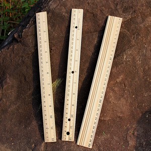 Hot sale custom print 30cm flat wooden ruler