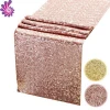 Hot sale gold embroidery rose gold  sequin  table  runner