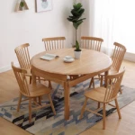 Hot sale luxury home furniture round wood kitchen dining table