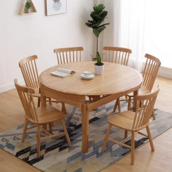 Hot sale luxury home furniture round wood kitchen dining table