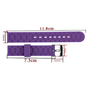 Hot Sale Soft Silicone Rubber Strap Case 20mm Rubber Strap Sport Watch Band