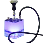 Hot sale Wholesale new design chica square transparent with LED light tobacco smoking acrylic shisha hookah