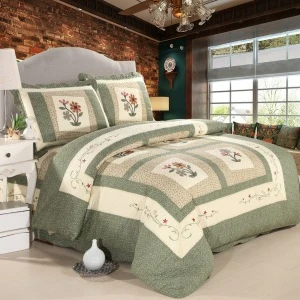 Hot selling  cotton printed bedspread set with multiple sizes