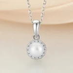 Hot Selling Free Shipping Female Nice Accessories Fashion Delicate Simple White baroque Freshwater Pearl Necklace