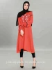 Hot Selling latest abaya designs Khawlan Floral Embroidery Linen Muslim Dress Long Sleeve islamic clothing