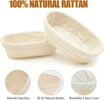 Hot Selling Rattan Sourdough Bread Proofing Baskets for Home Organizer with Baking & Pastry Tools