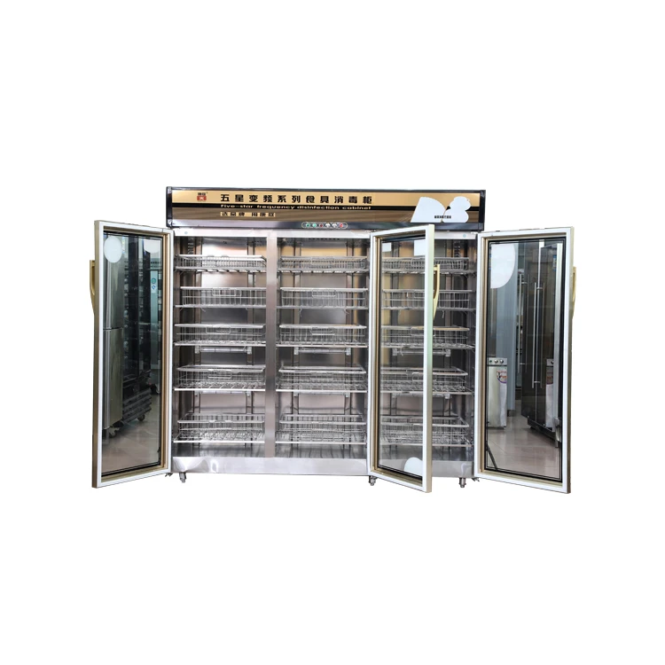 Hot selling stainless steel sterilizer disinfection tableware cabinet with glass door