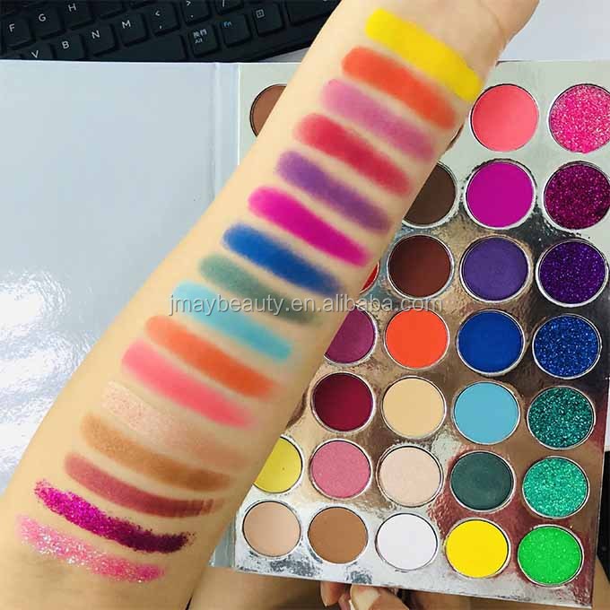 Hot selling wholesale low MOQ private label rainbow eye shadow palette cosmetics eyeshadow makeup