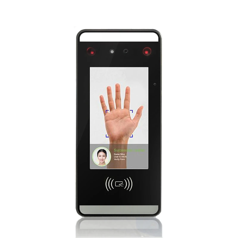 Hot ZK Linux-Based Visible Light Biometric Palm Face Facial Recognition Time Attendance Terminal RFID Card Access Control System