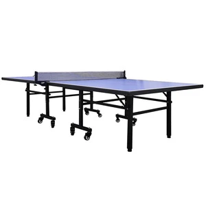 HOTOP Square Leg 18mm Ping Pong Table Modern Indoor  Folding  Movable Wholesale Table Tennis Table