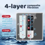 Household Adjust TDS Water Treatment Activated Carbon Filter 600 GPD RO Membrane RO Filter Water Filter System With TDS Faucet