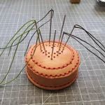 Household Sewing Pin Cushion Needlework Round Sewing Supplies Leather Pin Organizer