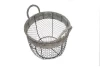 Household Sundries Plastic Rattan Storage Basket Metal Wire Laundry basket handmade PP rattan Luandry Basket with handle