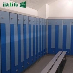 hpl-compact laminate panel swimming pool gym locker system and bench