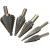 Import Hss 5pcs 1/4 3/4 inch titanium Triangle Shank step cone taper drill Bits Set for Pagoda Drill Wood Metal Drilling from China