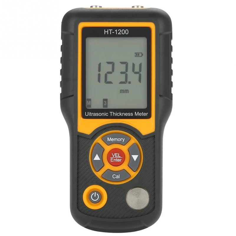 HT-1200 Digital LCD Ultrasonic Thickness Meter Tester Gauge Measuring Tool 1.2~225mm Range