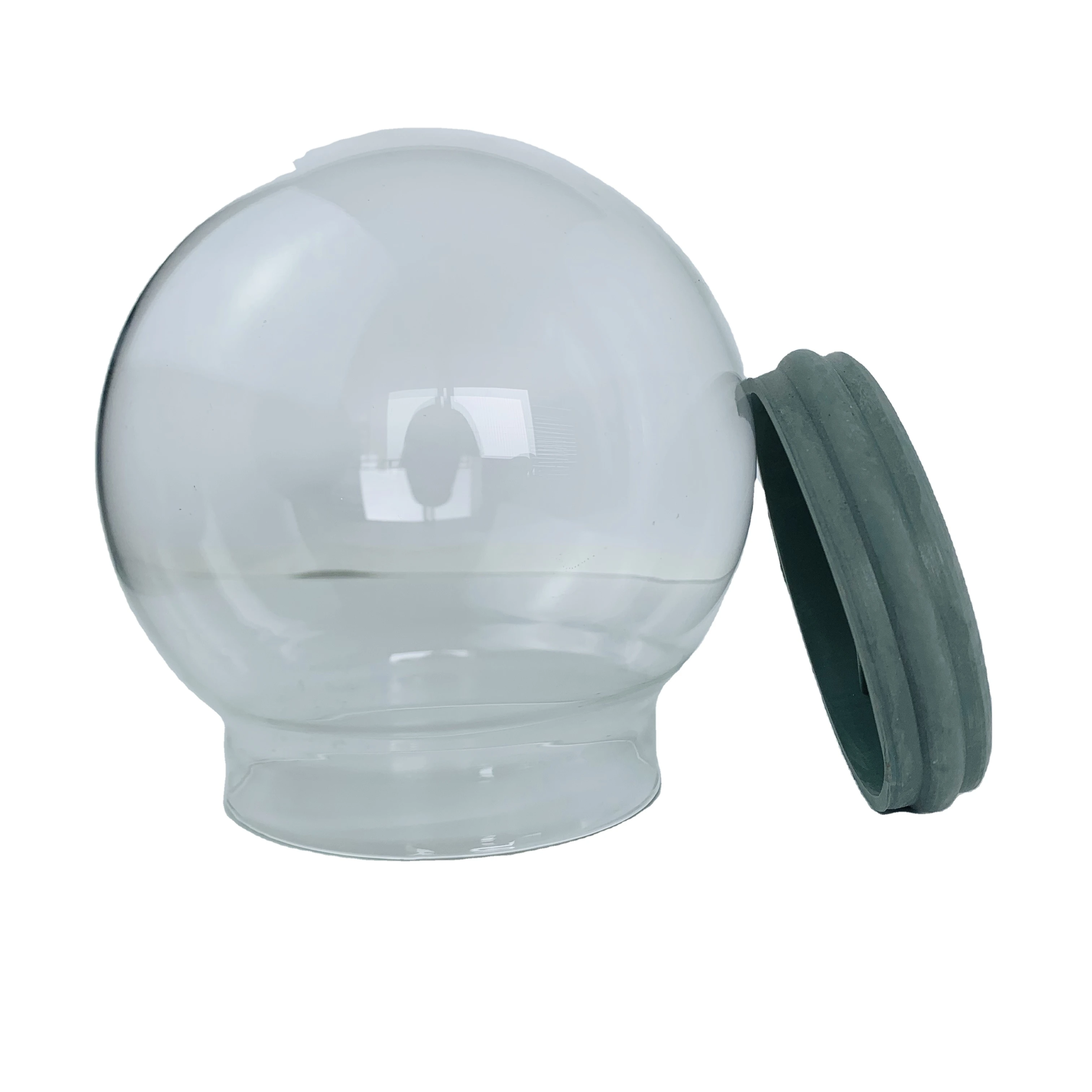 Huge Empty glass snow globe 150mm diameter DIY Glass snow globe display dust cover wholesales