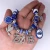 Import Husuru Zeta Phi Beta Sorority Lampwork Murano Beads with snake chain adjust bracelet womenhood jewelry from China