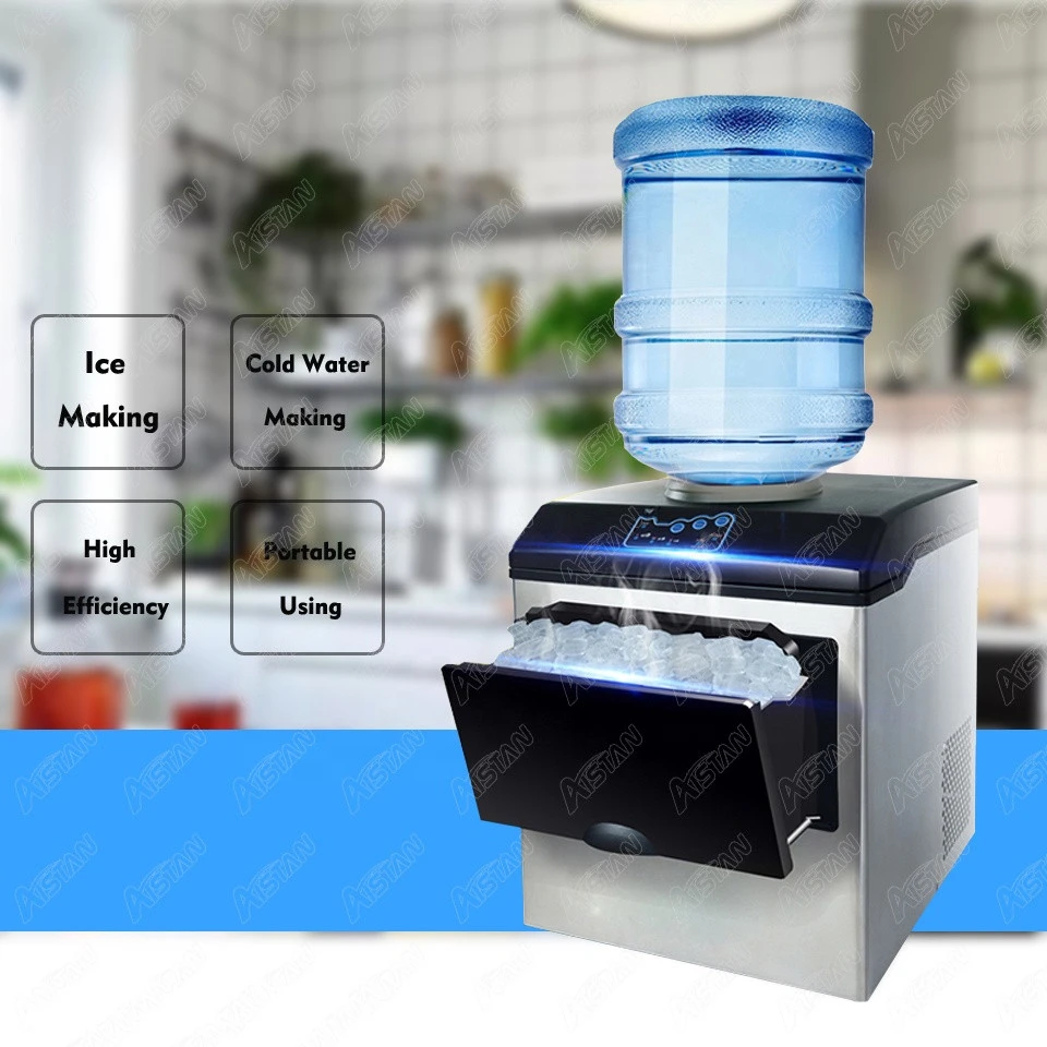 HZB25 Electric Ice Maker Ice Making Machine Desktop for barreled water inflow