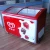 Import ice cream merchandiser glass door mini chest freezer for supermarket from China