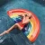 Import inflatable rainbow pool float from China