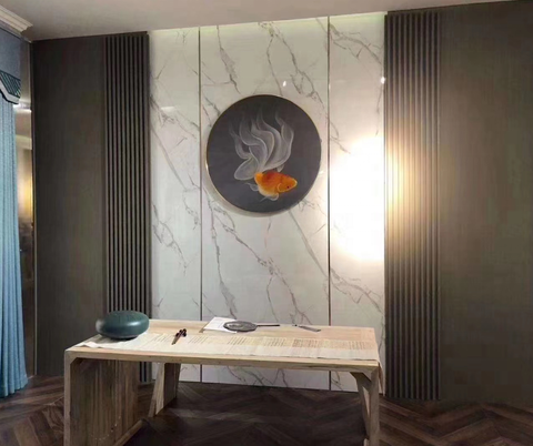 Buy Interior Laminated Marble Pvc Wall Panel China from Wuxi Rongzhen ...