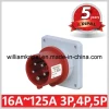 IP44 16A 3p+N+ E Industrial Panel Mounted Power Plug