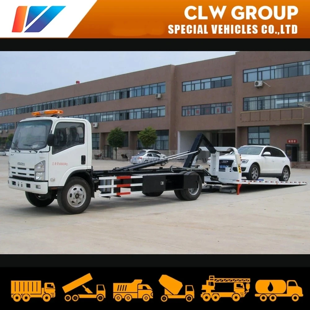 Japan Full Landed Wrecker Tow Recovery Rescue Vehicle Car Lorry Transport Isuzu Flatbed Wrecker Tow Truck 3 ton 4 ton 5 ton