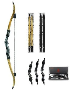 JUNXING F261 Hunting Fishing Competition   ILF Recurve Bow Set Archery Arrow for outdoor shooting sports 30-50lbs Aluminum Riser
