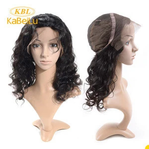 KBL The 100% Natural human hair wigs,cheap thick brazilian human hair wig,wholesale top silk base human hair full lace wig