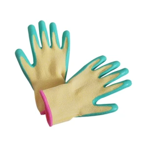 Kids Lovely Garden Hand Protection Latex Coated Assembly Color Children Safe Work Gloves