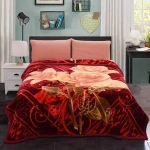 King Size Heavy Thick Plush Velvet Korean Style Mink Two Ply Reversible Embossed Raschel Blanket
