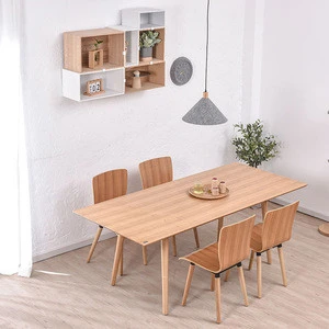 King Style Manufacture Customized Modern Simple Nordic Design Home Furniture Solid Wood Square Dining Table