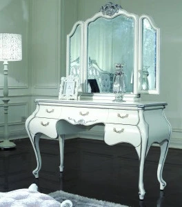 KJ-A1005 dresser table with mirror irregular shaped mirror dresser with mirror