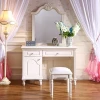 Korean wood  dresser with mirror make up table for home/shop Cosmetic Cabinet in Bedroom