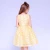 Import Kseniya Kids Yellow Striped Girl Organza Dress Sleeveless Cotton Fashion Girl Dress For Party Communion Formal School from China