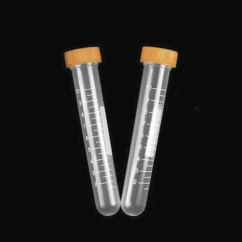 Laboratory test spiral cap printing scale leakproof round bottom low temperature centrifugal tube 10ml