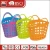 Import Lady plastic PE material supermarket felt plastic shopping basket from China