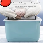 Large storage box with cover plastic car storage box household quilt toys clothing sealing storage box