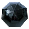 Large vinyl umbrella Black Windproof fiberglass windproof bone used Luggage is hard to get wet
