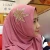 Import Leaf decorate rhinestone Libya women uniform code hijab knitting head scarf from China