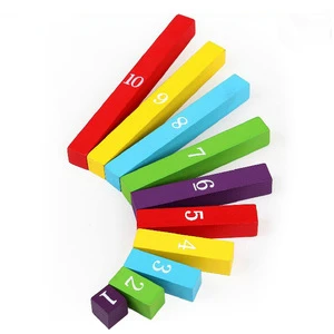 Learning Center Teaching Resource Colorful Fraction Bar Wooden Kids Educational Toys