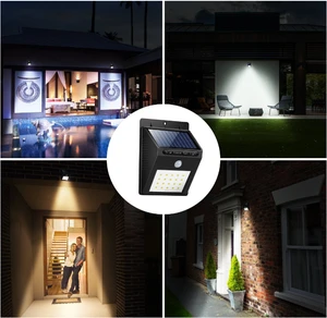 LED outdoor lighting solar wall lamp solar 20 LED wall light in china light lamp