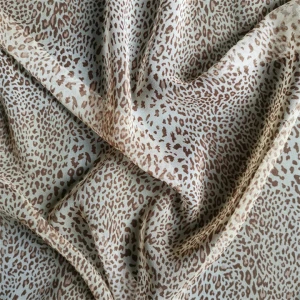 Leopard Print Silk Fabric 8MM 100% Pure Silk Georgette Fabric for Women Garment Dress